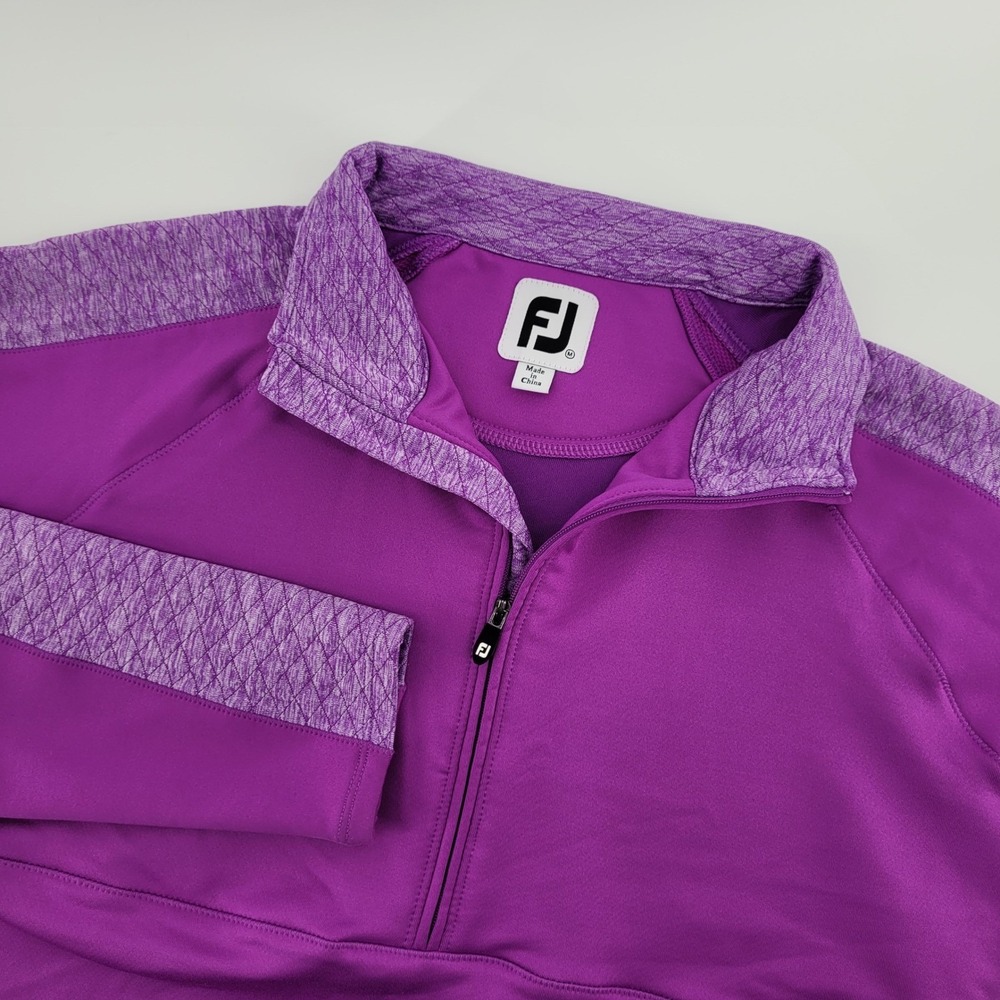 FootJoy FJ Womens Medium 1/4 Zip Pullover Long Sleeve Golf Purple